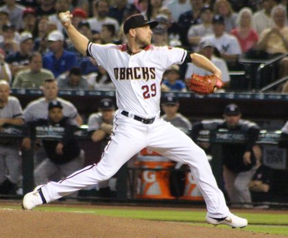 Merrill Kelly pitching for the Arizona Diamondbacks